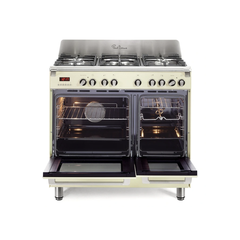 Bếp gas 5 vùng nấu kết hợp 2 lò nướng Rosières RGM95D2C