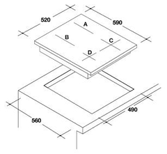 Bếp từ không giới hạn 60cm RES63E