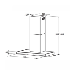Hút mùi ống khói 90cm RDSV985PN