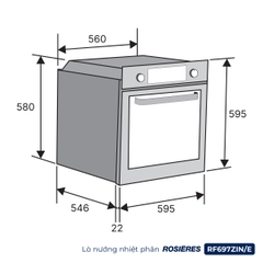 Lò nướng nhiệt phân Rosières RF697ZIN/E (Sublime Collection) - Made in France. Nhập khẩu chính hãng