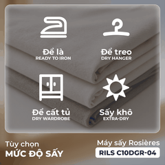 Máy sấy quần áo Rosières 10 kg RILS C10DGR-04 - Nhập khẩu chính hãng
