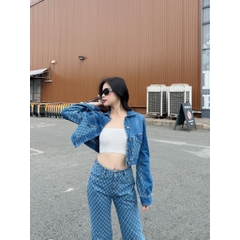 Sét Jeans Họa Tiết Caro Cao Cấp GootikFashion-Chọn cả áo và quần khi mua nguyên sét