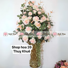 Bình hoa hồng cao 90cm rộng 80cm