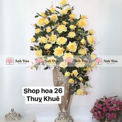 Bình hoa hồng cao 90cm rộng 80cm