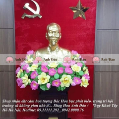 Hoa tượng Bác cao 35cm rộng 80cm
