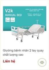 giường bệnh nhân 2 tay quay chất lượng cao