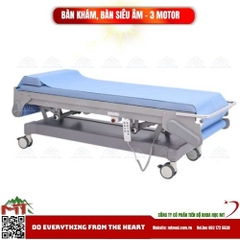 Bàn khám, bàn siêu âm điều khiển điện 3 motor