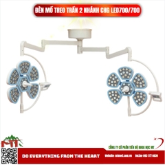 Đèn mổ treo trần 2 nhánh CHG LED 700/700