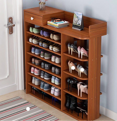 TG02 - Tủ giày dép gỗ sồi tự nhiên có nhiều ngăn phù hợp kích cỡ giày và có ngăn kéo để đồ cá nhân tiện lợi