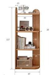 D01 - Kệ góc đa năng làm kệ sách, kệ trang trí gỗ sồi tự nhiên