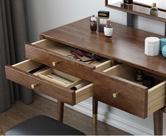 BTĐ01 - Bộ Bàn Trang Điểm Kèm Ghế Gỗ Sồi Tự Nhiên Cao Cấp – Món Quà Cho Phái Đẹp