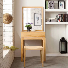 BTĐ04 - Bộ Bàn Trang Điểm Kèm Ghế Gỗ Tự Nhiên – Hiện đại, nhỏ gọn