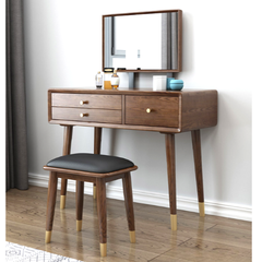 BTĐ01 - Bộ Bàn Trang Điểm Kèm Ghế Gỗ Sồi Tự Nhiên Cao Cấp – Món Quà Cho Phái Đẹp