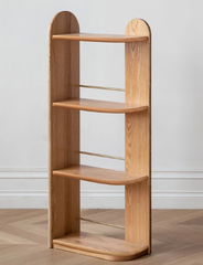 D01 - Kệ góc đa năng làm kệ sách, kệ trang trí gỗ sồi tự nhiên