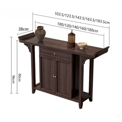 TT06 - Bàn Thờ Gỗ Sồi Tự Nhiên Kiểu Dáng  Đẹp Thanh Thoát,  Có Tủ Và Ngăn Kéo Tiện Lợi