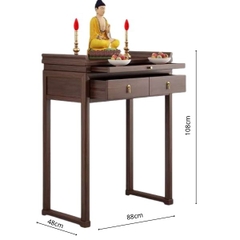 TT04 - Bàn Thờ Gỗ Sồi Tự Nhiên Kiểu Dáng Hiện Đại, Có Ngăn Bàn Và Ngăn Tủ Tiện Lợi