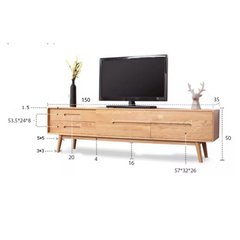 TV02 - Kệ Tivi Gỗ Sồi Tự Nhiên Thiết Kế Hiện Đại, Nhỏ Gọn Cho Nhà Phố, Căn Hộ