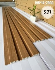 Lam gỗ nhựa 3 sóng ốp tường trần nội thất 195x14x2900 (nhiều màu)