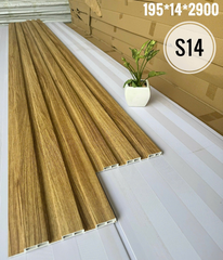 Lam gỗ nhựa 3 sóng ốp tường trần nội thất 195x14x2900 (nhiều màu)
