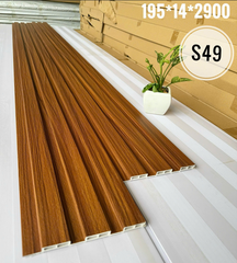 Lam gỗ nhựa 3 sóng ốp tường trần nội thất 195x14x2900 (nhiều màu)
