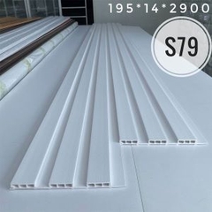 Lam gỗ nhựa 3 sóng ốp tường trần nội thất 195x14x2900 (nhiều màu)