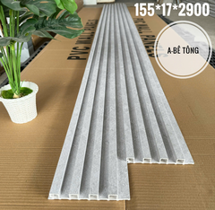 Lam 4 sóng cao gỗ nhựa ốp tường, trần 155x17x2900 (nhiều màu)