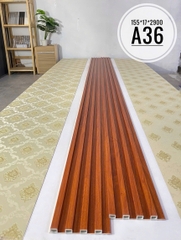 Lam 4 sóng cao gỗ nhựa ốp tường, trần 155x17x2900 (nhiều màu)