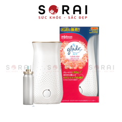 Máy xịt thơm phòng tự động Glade hương hoa hồng Nhật Bản (tặng kèm 2 pin AA và 1 lõi)