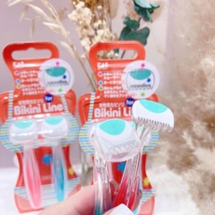 Set 2 dao cạo vùng Bikini Kai - màu xanh đỏ