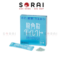 Cốm ngậm trị ho, khàn giọng, đau họng, do có đờm, viêm họng Ryukakusan Direct Nhật Bản vị bạc hà cho bé từ 3 tuổi