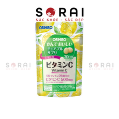 Viên nhai bổ sung vitamin C ORIHIRO 120 viên (vị chanh)
