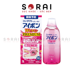 Nước rửa mắt Kobayashi Eyebon W Vitamin vitamin Nhật Bản chai 500ml  premium bổ sung vitamin