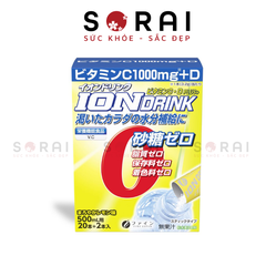 Bột pha bù nước điện giải Ion Drink Fine Plus thêm Vitamin C, D vị chanh 22 gói