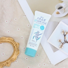 Kem chống nắng Kumano Hatomugi SPF50 + PA ++++ nâng tông, dưỡng ẩm da 70g - xanh bạc hà