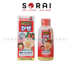 Siro thảo dược Bufferin cho bé 120ml (5 loại) Dâu - Trị cảm cúm ho khan tắc mũi