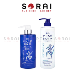 Sữa tắm dưỡng ẩm trắng da Hatomugi Nhật Bản 600ml