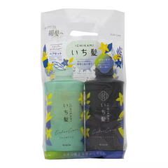 Dầu gội xả Ichikami Kracie Dense W Nhật Bản chăm sóc tóc nhuộm 480ml (xanh đen)