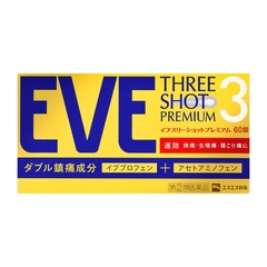 Viên giảm đau nhanh Eve 3 Shot Premium Nhật bản 60 viên