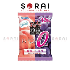 Thạch rau câu Orihiro mix 2 vị đào nho