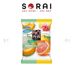 Thạch trái cây vị dưa lưới và bưởi
