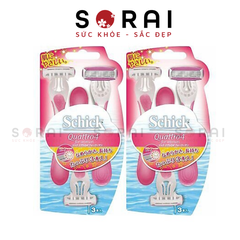 Dao cạo lông Schick Quattro4 set 3 cái (hồng)
