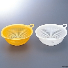 Rổ nhựa rửa rau củ quả Inomata Nhật Bản màu trắng 2L