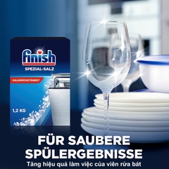 Muối rửa bát Finish Châu Âu làm mềm nước hộp 1.2kg