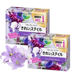 Băng vệ sinh Kao hàng ngày 72 miếng (5 mùi hương) Tím - Hương hoa