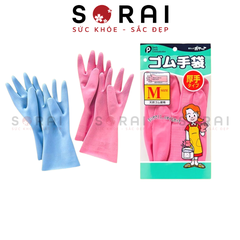 Găng tay cao su Kokubo Nhật Bản size M (xanh/hồng)