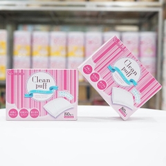 Set 2 hộp bông tẩy trang clean puff Nhật Bản 80 miếng