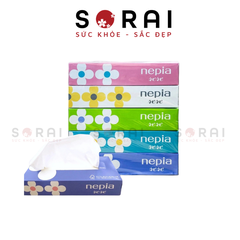 Giấy ăn khô Nepia Nhật Bản set 5 (hình hoa)
