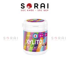 Kẹo cao su LOTTE Xylitol 7 vị hoa quả 143g kèm giấy bọc bã