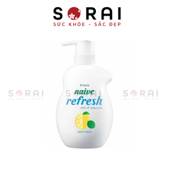 Sữa tắm NAIVE chai lùn Nhật Bản 530ml Chanh