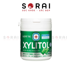 Kẹo cao su LOTTE Xylitol xanh lá 143g kèm giấy bọc bã